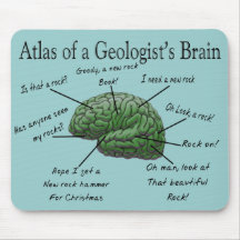 Atlas of a Geologist's Brain Funny Gifts Mousepad