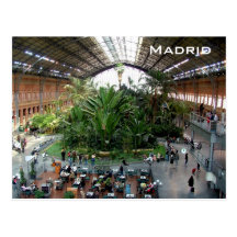 Atocha railroad station postcard