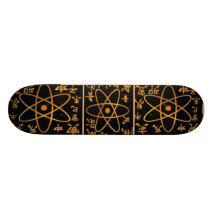 ATOM NUCLEAS n CHINESE CHARACTORS Skateboard