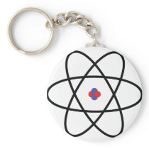 atom nucleus chemistry keychain