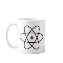 atom nucleus chemistry coffee mug