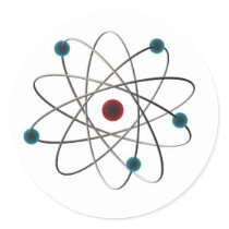Atom Round Sticker