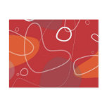 Atomic Abstract Red Postcard