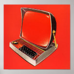 Atomic Age Futuristic Computer Typewriter Posters