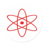 Atomic Blast Round Sticker