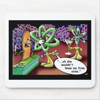 Atomic Dating Funny Offbeat Cartoon Tees & Gifts Mouse Mat by beardiethor123