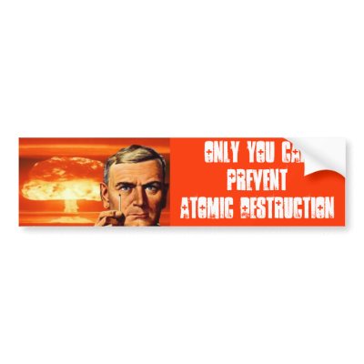 Atomic Destruction Bumper Stickers by discodog01