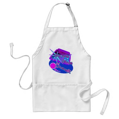 Atomic Dog Retro Rap Hip Hop Rave Electro Aprons by dustyvinyldesign