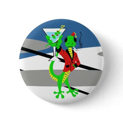 Atomic Lounge Lizard Button by neoelegance