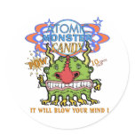 Atomic Monster Candy ! Round Stickers