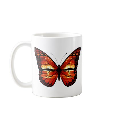 Atomic Mushroom Cloud Butterfly Mug by FunnyBusiness