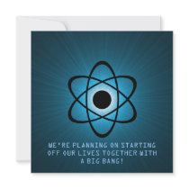 Atomic Save the Date Invite, Blue
