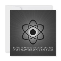 Atomic Save the Date Invite, Grey