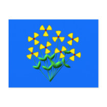 Atomkraft nuclear power Blumen plants flowers Postkarten