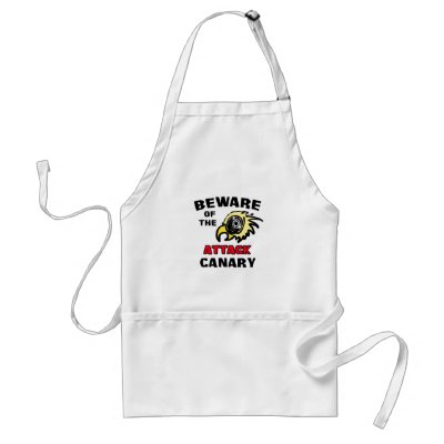 Attack Canary Aprons by BirdsOfParadise