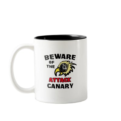 Attack Canary Coffee Mugs by BirdsOfParadise