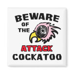 Attack Cockatoo Refrigerator Magnets