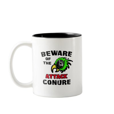 Attack Conure Mugs by BirdsOfParadise