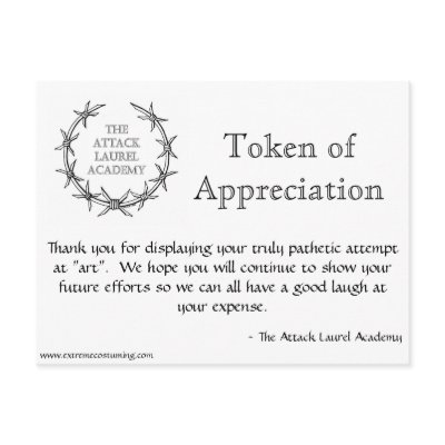 Attack Laurel Token  Postcards by lauramellin