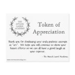 Attack Laurel Token  postcards