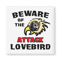 Attack Lovebird Fridge Magnet