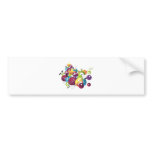 attack of the monster balls bumper sticker