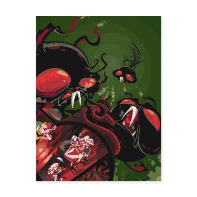 attack of the octobunny post cards by MartinHsu