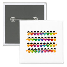 Attack of the Rainbow Geisha Dolls Button