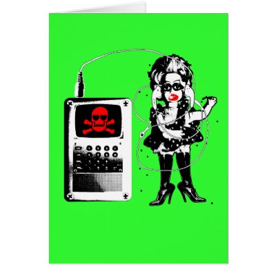 Attack of the Techno-Bimbos!!! Greeting Card by mercurius
