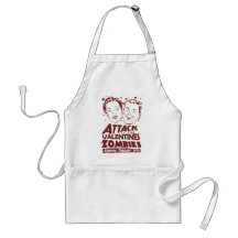 Attack of the Valentines Zombies Aprons