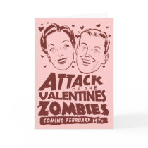 Attack of the Valentines Zombies Greeting Cards