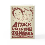 Attack of the Valentines Zombies Greeting Cards