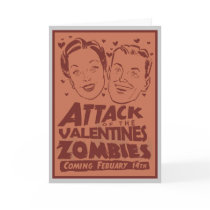 Attack of the Valentines Zombies Customisable Card