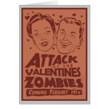 Attack of the Valentines Zombies Customisable Card