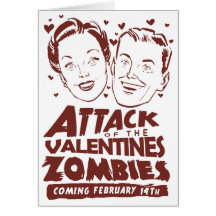 Attack of the Valentines Zombies Customisable Card