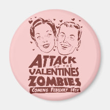 Attack of the Valentines Zombies Fridge Magnets