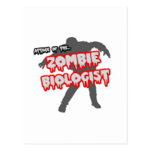 Attack of the Zombie Biologist Postcard