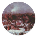 Attack On Smardan (Study) By Grigorescu Nicolae Round Stickers