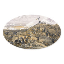 Attack on the Malakoff by William Simpson Oval Stickers
