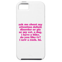 Attention Deficit Disorder Quote ADD ADHD - Pink