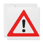 Attention Triangle Symbol Custom Invitations