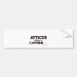 Atticus powered by caffeine bumper sticker