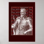 Attila The Hun - Striking Antique Image Poster