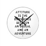 Attitude Difference Round Wallclock