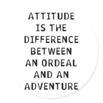 Attitude Difference Round Stickers
