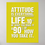 Attitude is Everything Poster - Yellow
