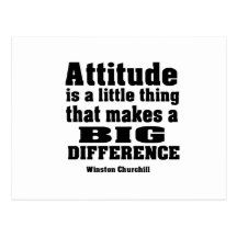 Attitude makes a big difference post card