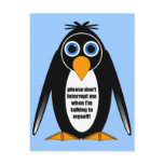 attitude penguin postcards