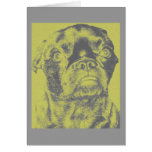 Attitude Puggle Face Greeting Cards