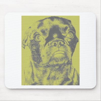 Attitude Puggle Face Mousemats by AnimalResQ